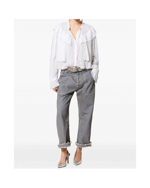 Isabel Marant White Kelmon Top