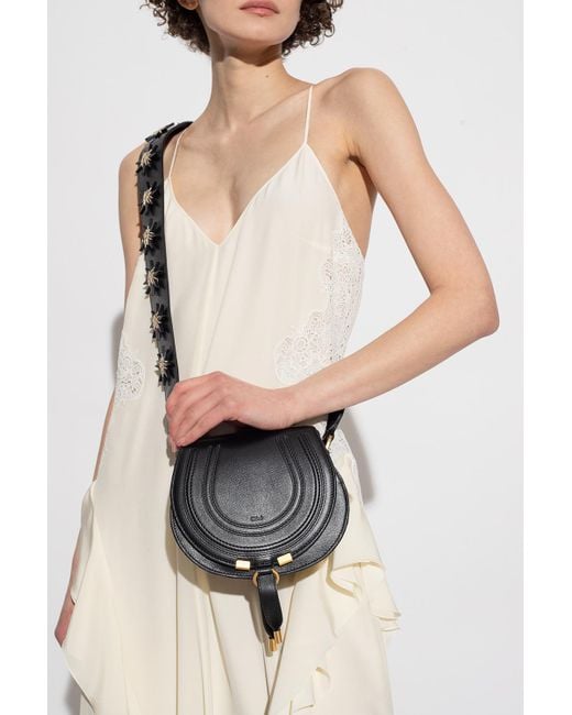 Chloé Black Chloé Marcie Small Saddle Bag