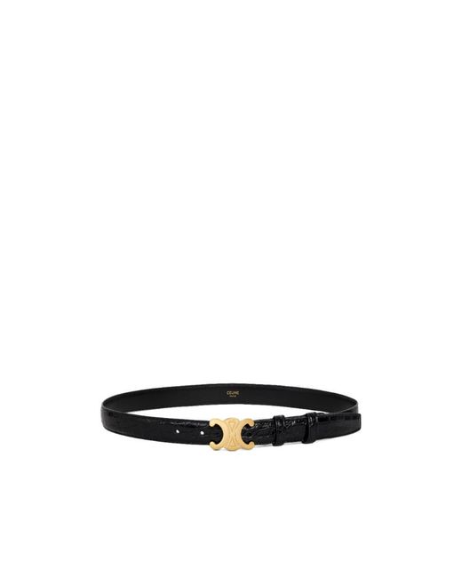 Céline White Medium Triomphe Belt