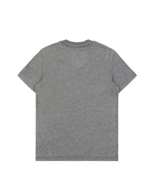 Emporio Armani Gray V-Collar Short-Sleeved T-Shirt for men