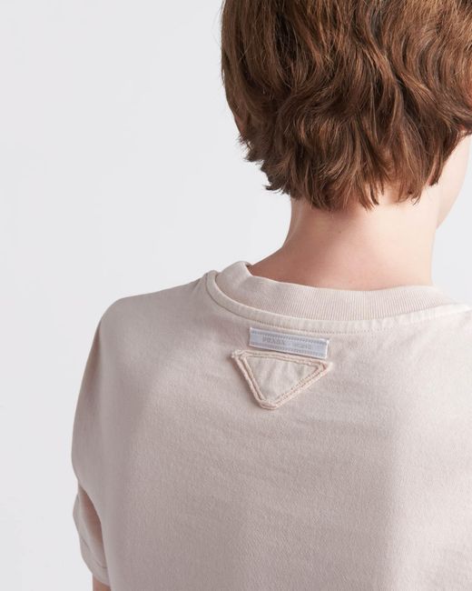 Prada White Jersey T-Shirt