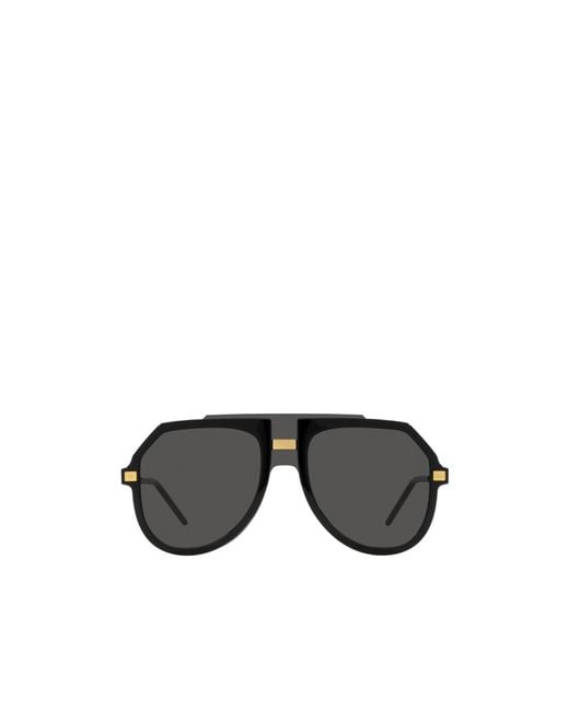 Dolce & Gabbana Black Eyewear Aviator Frame Sunglasses for men