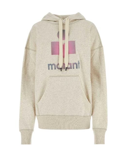 Isabel Marant White Isabel Marant Étoile Logo-Printed Drawstring Hoodie