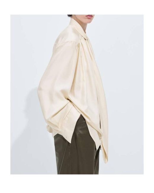 Bottega Veneta Natural Viscose Twill Blouse