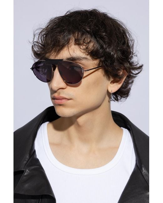 Tom Ford Purple Eyewear Ken Pilot Frame Sunglasses for men