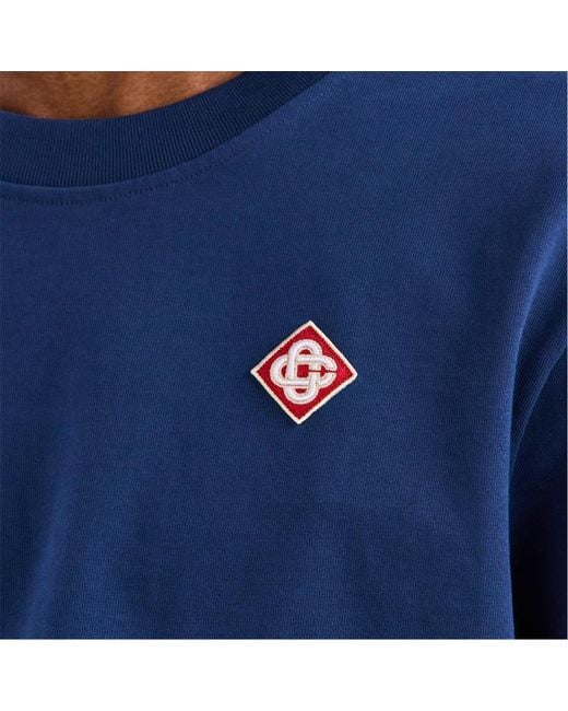 Casablanca Blue Classic Logo T-Shirt for men
