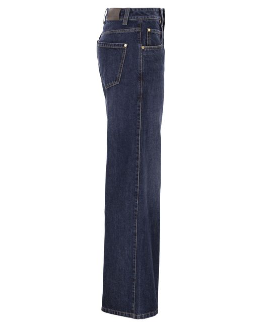 Brunello Cucinelli Blue Wide Trousers