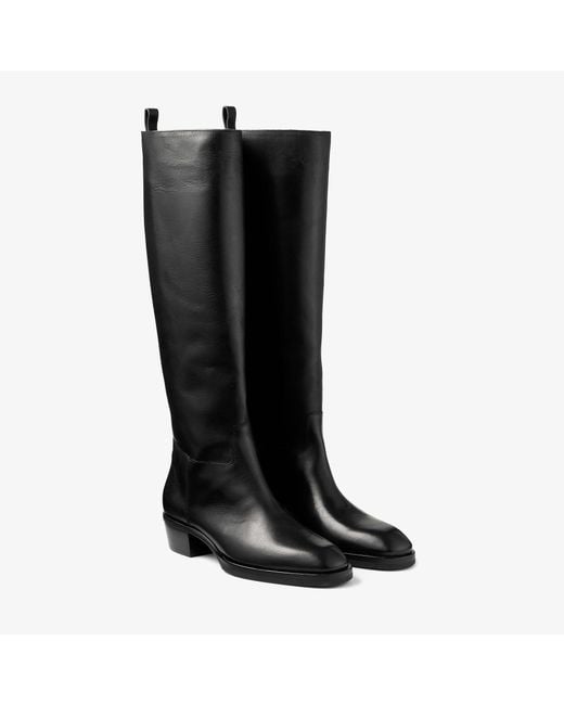 Jimmy Choo Black Mave 45 Knee-High Boots