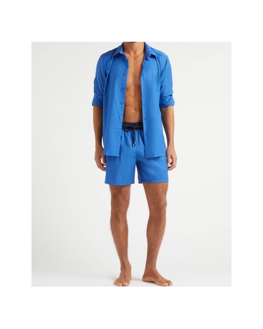 Vilebrequin Blue Merinos Wool Swim Trunks for men