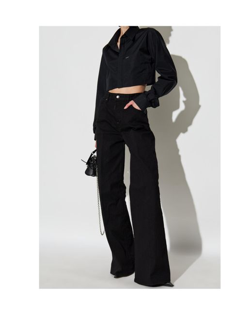 DSquared² Black Wide-Leg Jeans