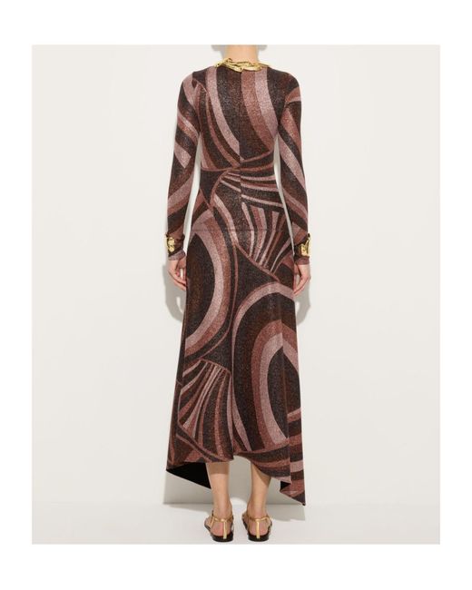 Emilio Pucci Multicolor Iride Print Lurex Jersey Dress
