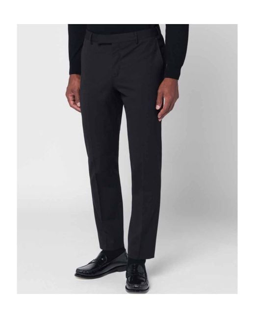 Pt Pantaloni Blue Pt Torino Dieci Flat Front Pants for men