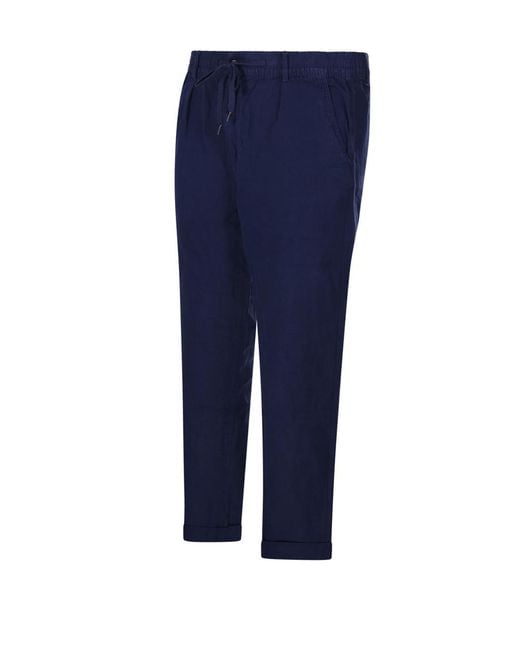 Polo Ralph Lauren Blue Tapered-Leg Drawstring Trousers for men