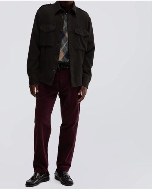 Aspesi Black Long-Sleeve Buttoned Shirt for men