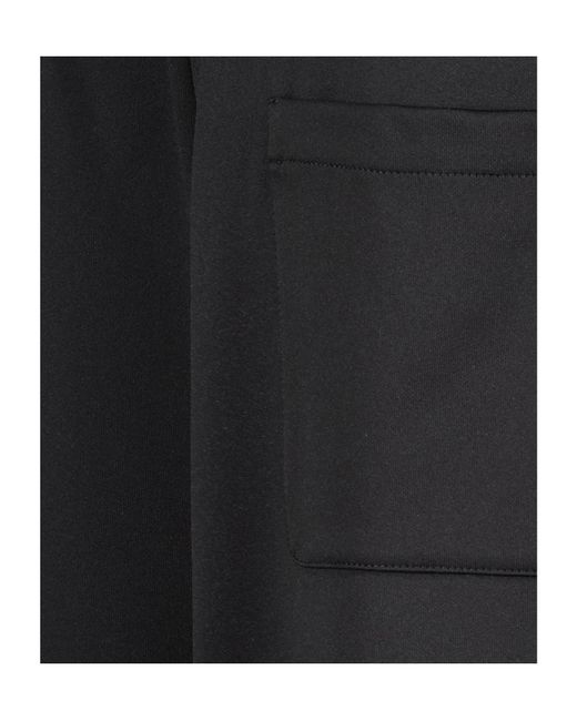 Fendi Black Wide-Leg Drawstring Track Trousers for men