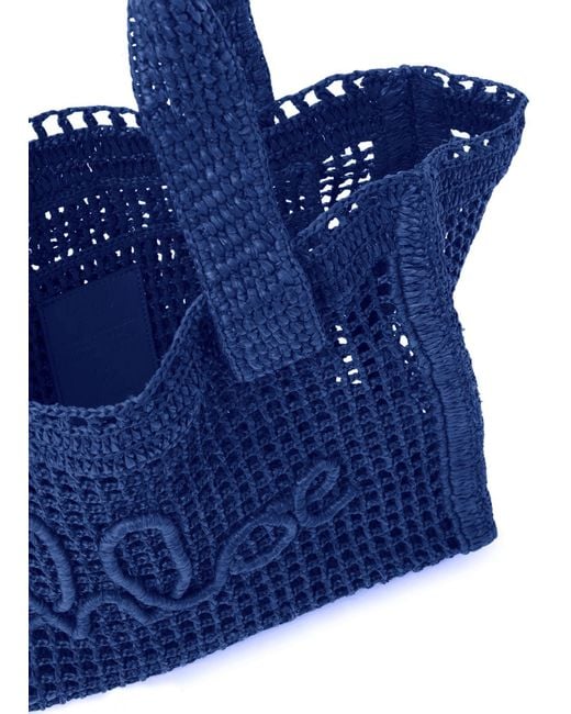 Chloé Blue Openwork Mesh Tote Bag
