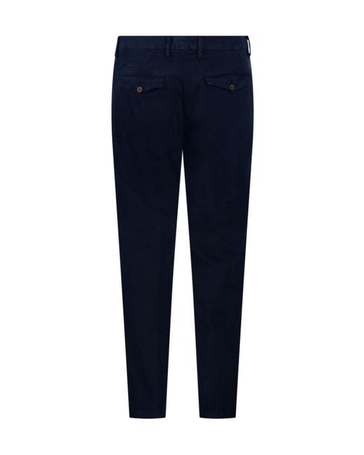 Myths Blue Straight-Leg Casual Trousers for men