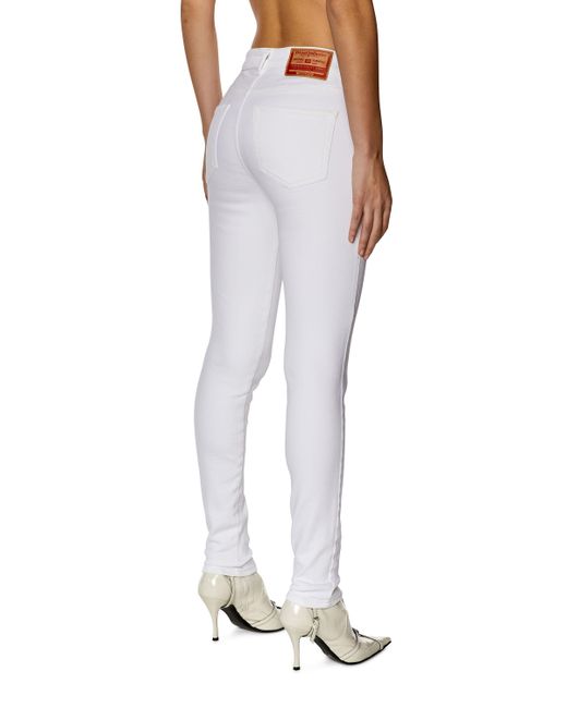DIESEL White 2017 Slandy 09F90 Skinny Jeans