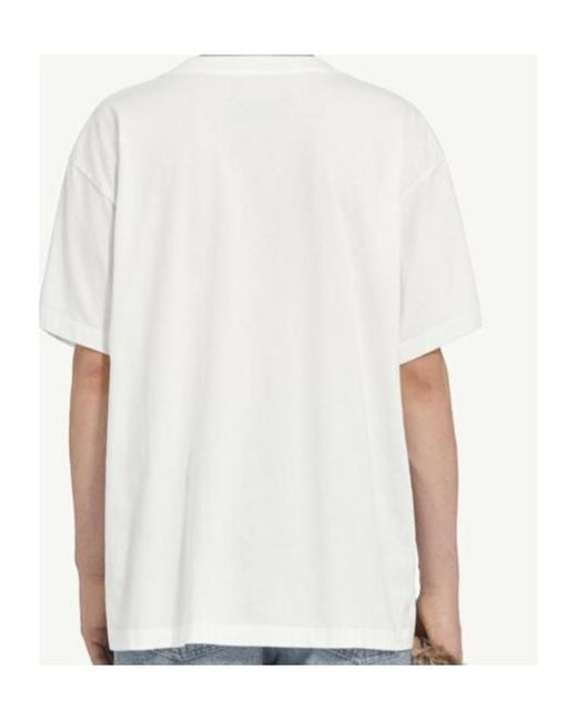 MM6 by Maison Margiela White Short Sleeved Crewneck T-Shirt for men