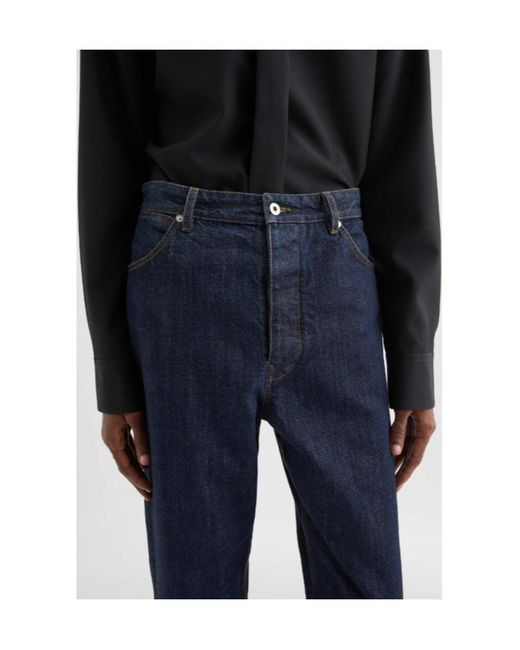 Jil Sander Blue Loose Denim Jeans for men
