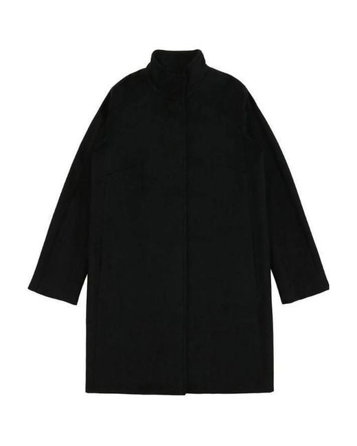 Max Mara Black Stand-Up Collar Coat