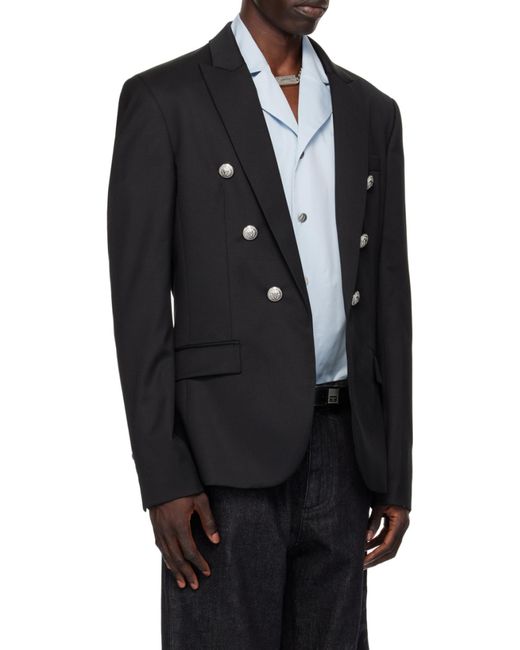 Balmain Blue Single Breasted Tailored Blazer for men