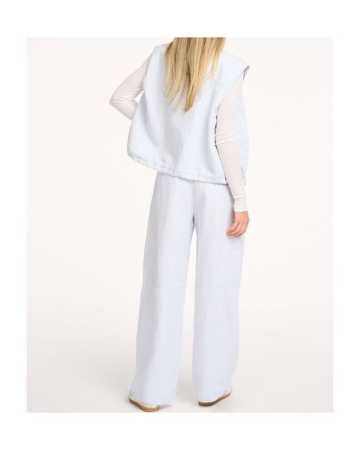Samsøe & Samsøe White Sarokos Elasticated-Waist Trousers