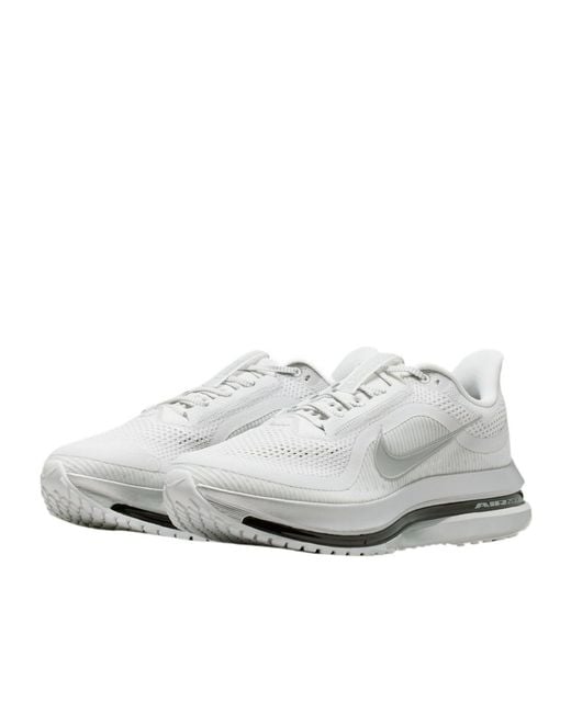 Nike White Pegasus Premium Road Running Shoes for men