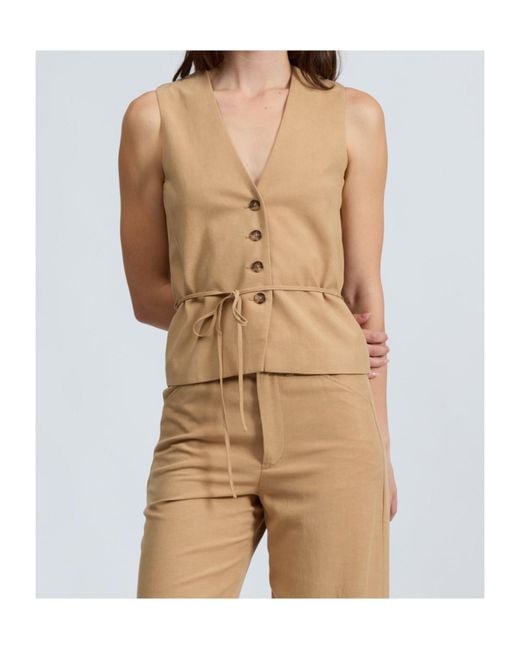 Rag & Bone Natural Sleeveless Vest