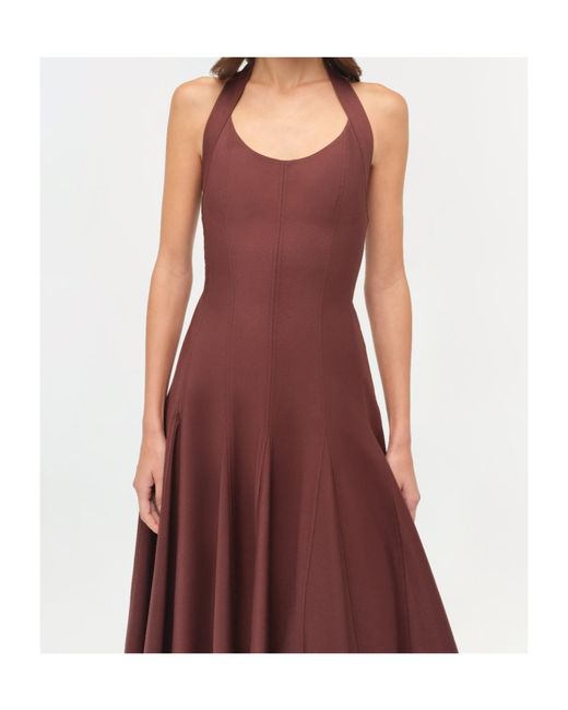 Jonathan Simkhai Red Melissa Halterneck Midi Dress