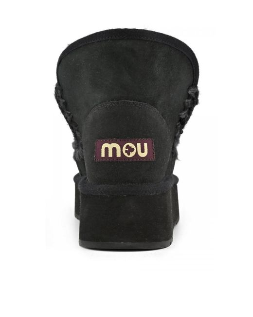 Mou Black Mini Eskimo Boots