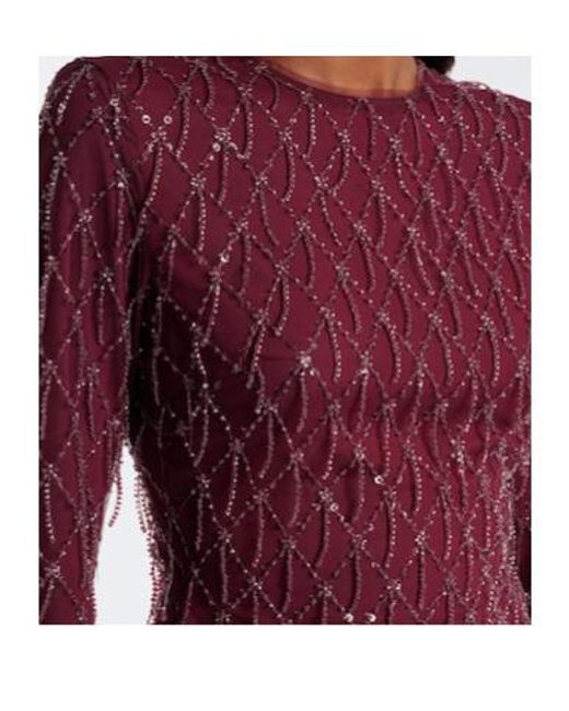 ROTATE BIRGER CHRISTENSEN Purple Embellished Minidress