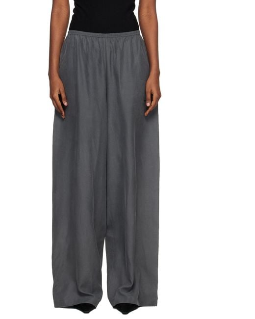 Alexander Wang Blue Mid-Rise Wide Leg Trackpants
