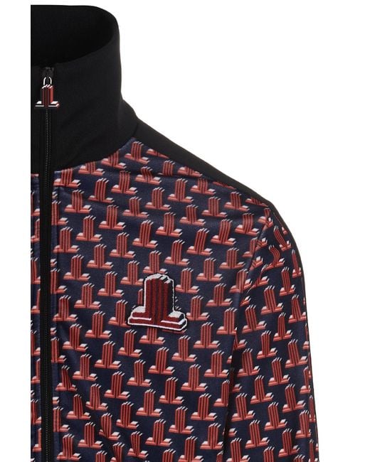 Lanvin Red Logo Jacquard Track Jacket for men