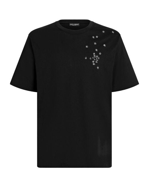 Dolce & Gabbana Black Short-Sleeved Crewneck T-Shirt for men