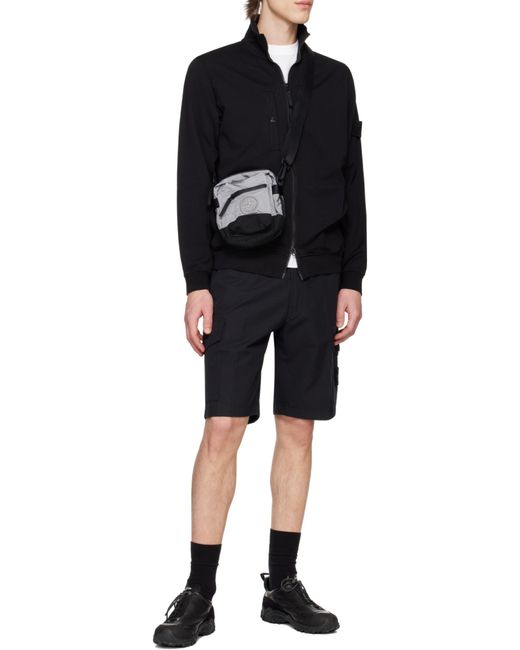 Stone Island Black Zippered Sweatshirt for men