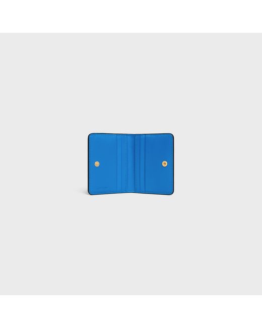 Céline Black Bi-Fold Card Holder Triomphe Stamp