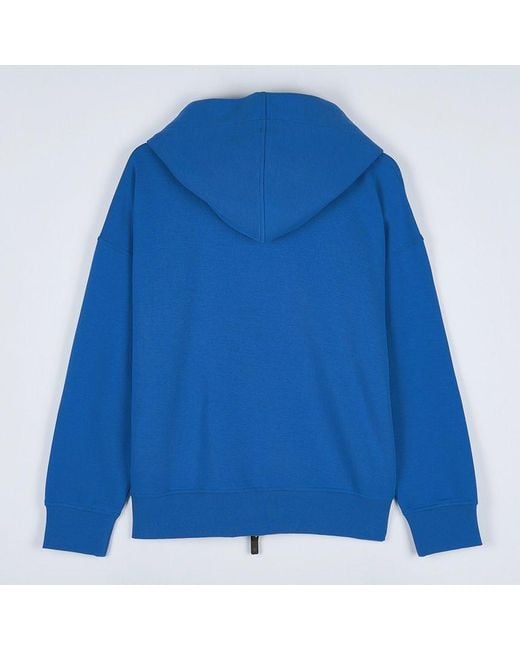 Max Mara Blue Long-Sleeved Hooded Sweatshirt