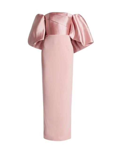 Solace London Pink Off-Shoulder Dress