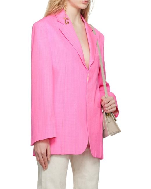 Jacquemus Pink Square Long-Sleeved Jacket