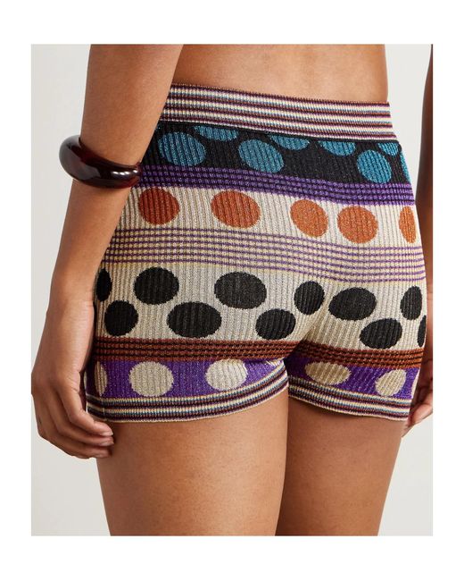 Valentino Blue Jacquard Knit Shorts