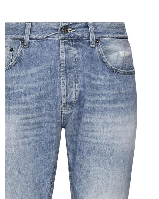 Dondup Blue Slim Fit Low Waist Jeans for men