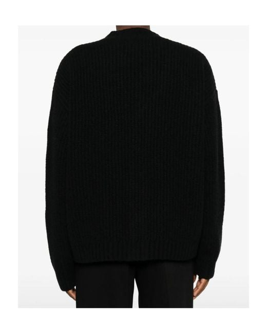 Roberto Collina Black Long-Sleeved Sweater for men