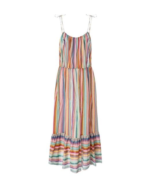 Missoni White Sleeveless Zigzag-Pattern Maxi Dress