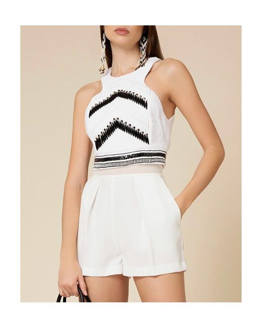 Elisabetta Franchi White Logo Vest