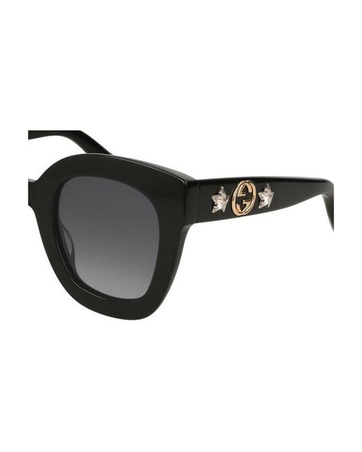 Gucci Black Eyewear Oversized Frame Sunglasses
