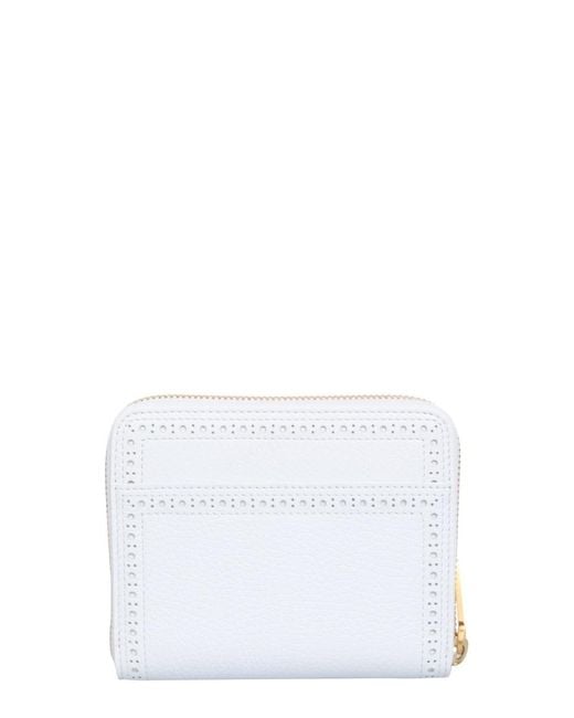 Thom Browne White Zipped Compact Wallet