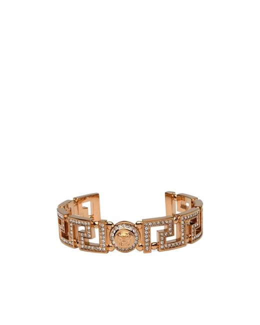 Versace White Greca Tribute Medusa Cuff Bracelet