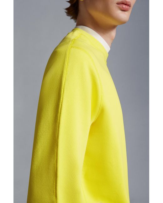 Moncler Yellow Logo Sweatshirt for men