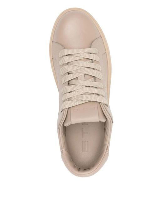 Etro Natural Logo-Print Sneakers for men